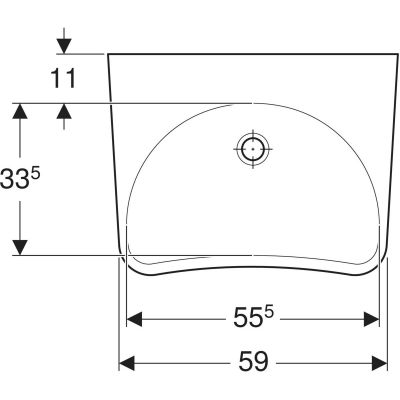 Geberit Paracelsus umywalka 64x49 cm ścienna dla niepełnosprawnych biała 251060000