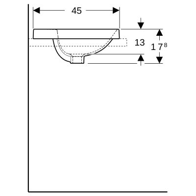 Geberit Variform umywalka 50x45 cm wpuszczana owalna biała 500.712.01.2