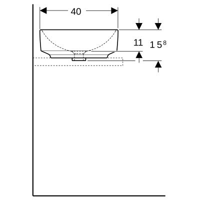 Geberit Variform umywalka 55x40 cm nablatowa owalna biała 500.774.01.2