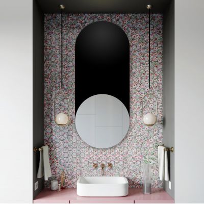 Guarda Carini Black lustro 40x90 cm czarny/srebrny TOS-CAR-BLACK-40x90