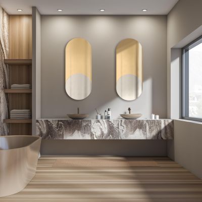 Guarda Carini Gold lustro 40x90 cm złoty/srebrny TOS-CAR-GOLD-40x90