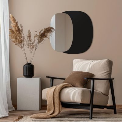 Guarda Gusto no. 1 Black lustro 70x65 cm czarny/srebrny TOS-GUS1-BLACK-70x65