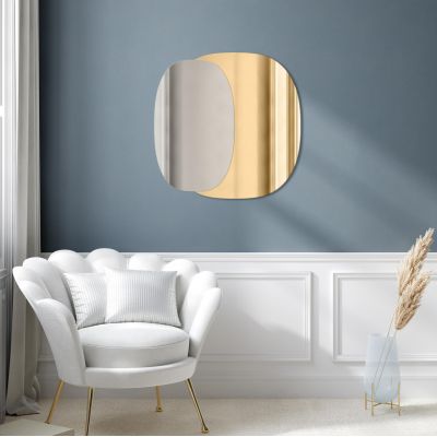 Guarda Gusto no. 1 Gold lustro 80x75 cm złoty/srebrny TOS-GUS1-GOLD-80x75