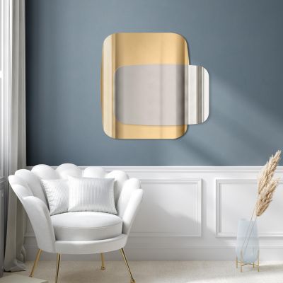 Guarda Opera no. 1 Gold lustro 60x75 cm złoty/srebrny TOS-OPE1-GOLD-60x75