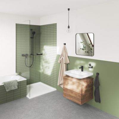 Grohe Dice bateria prysznicowa ścienna czarny mat 1018742430