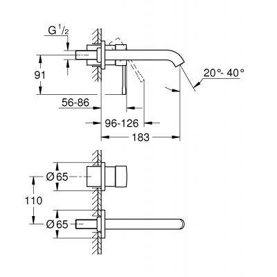 Grohe Essence New bateria umywalkowa podtynkowa cool sunrise 19408GL1