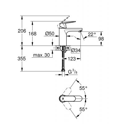 Grohe Eurosmart Cosmopolitan bateria umywalkowa chrom 23327000