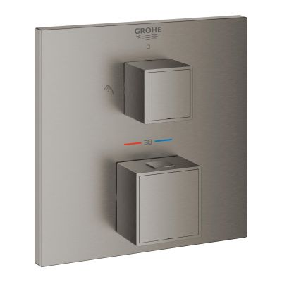 Grohe Grohtherm Cube bateria prysznicowa podtynkowa z termostatem Brushed Hard Graphite 24154AL0