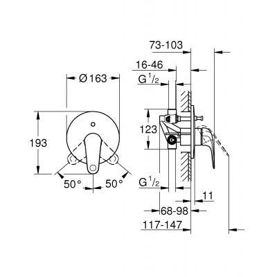 Grohe Swift bateria wannowo-prysznicowa podtynkowa chrom 24336001