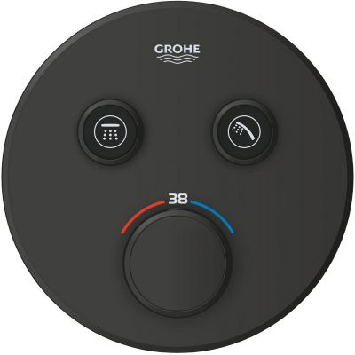 Grohe Grohtherm SmartControl bateria wannowo-prysznicowa podtynkowa z termostatem czarny mat 291192430