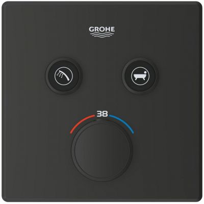 Grohe Grohtherm SmartControl bateria wannowo-prysznicowa podtynkowa z termostatem czarna 291242430