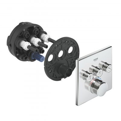 Grohe Grohtherm SmartControl bateria wannowo-prysznicowa podtynkowa termostatyczna StarLight Chrome 29126000