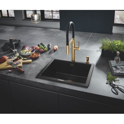 Grohe Essence bateria kuchenna stojąca Brushed Cool Sunrise 30294GN0