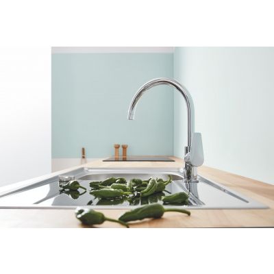 Grohe BauEdge bateria kuchenna stojąca StarLight Chrome 31367001