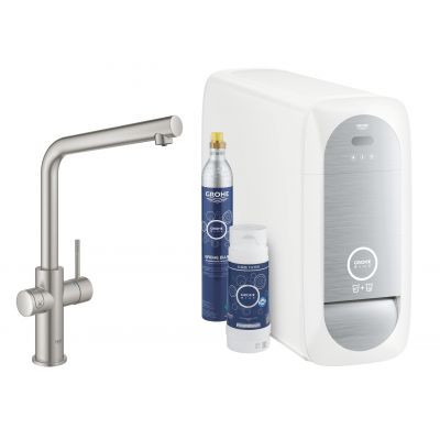 Grohe Blue bateria kuchenna z filtrem stojąca SuperSteel 31454DC1
