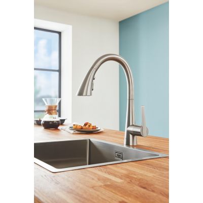 Grohe Zedra bateria kuchenna stojąca stal nierdzewna 32294DC2