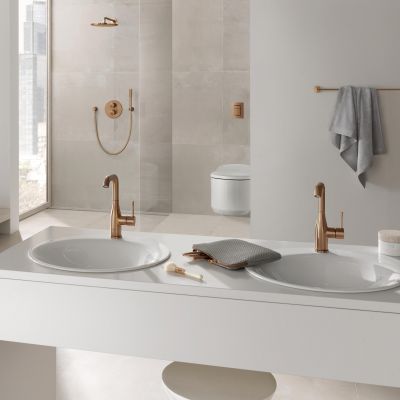 Grohe Essence bateria umywalkowa stojąca Brushed Warm Sunset 32628DL1