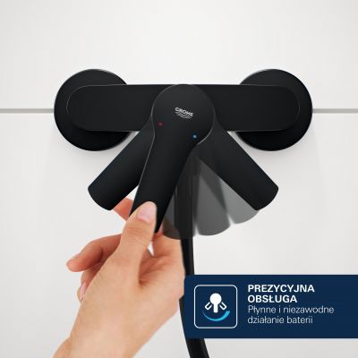 Grohe Get bateria prysznicowa ścienna czarny mat 328882430