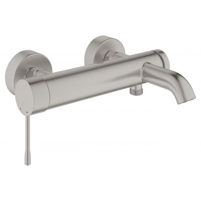 Zestaw Grohe Essence bateria wannowo-prysznicowa ścienna z zestawem prysznicowym stal nierdzewna (33624DC1, 28362DC0, 26574DC0, 27074DC0)