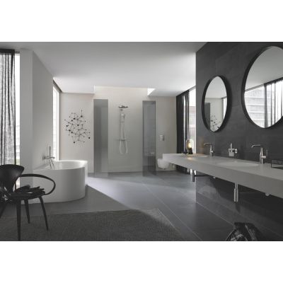 Zestaw Grohe Essence bateria wannowo-prysznicowa ścienna z zestawem prysznicowym stal nierdzewna (33624DC1, 28362DC0, 26574DC0, 27074DC0)