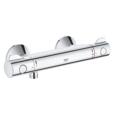 Zestaw Grohe Grohtherm 800 bateria prysznicowa termostatyczna z zestawem prysznicowym Vitalio SmartActive 130 Cube chrom (34558000, 26596000)