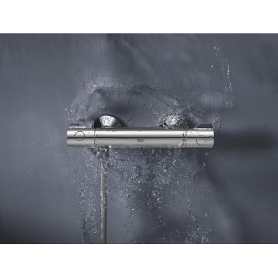 Zestaw Grohe Grohtherm 800 bateria prysznicowa termostatyczna z zestawem prysznicowym Vitalio SmartActive 130 Cube chrom (34558000, 26596000)