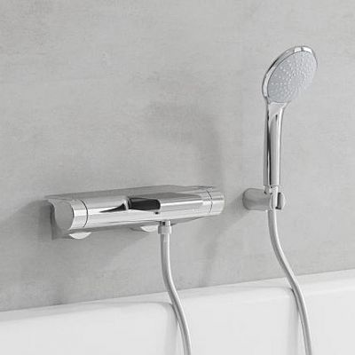 Zestaw Grohe Grohtherm 2000 New bateria wannowo-prysznicowa termostatyczna i zestaw prysznicowy z deszczownicą Euphoria System 260 (34464001, 27421002)