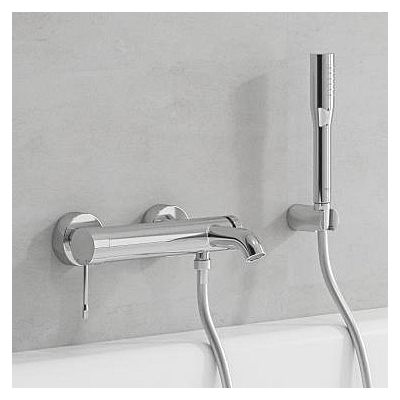 Zestaw Grohe Essence bateria wannowo-prysznicowa i zestaw prysznicowy z deszczownicą Euphoria System 260 chrom (33624001, 27421002)