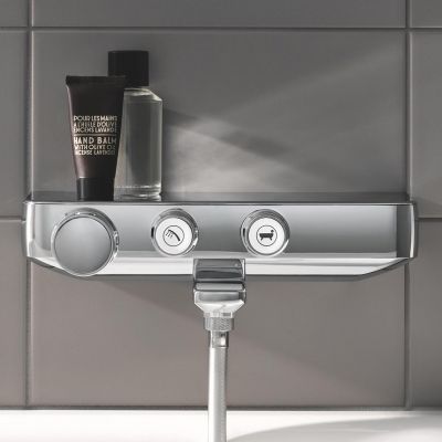 Zestaw Grohe Grohtherm SmartControl bateria wannowo-prysznicowa termostatyczna z zestawem prysznicowym Euphoria Cosmopolitan chrom (34718000, 27369000)