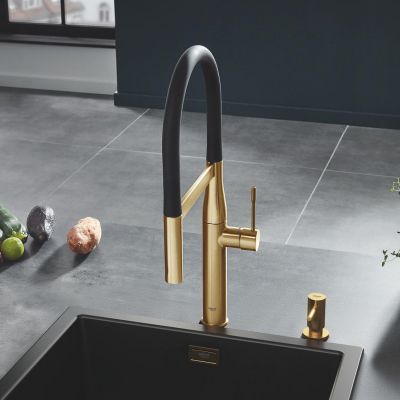 Grohe Essence bateria kuchenna stojąca Brushed Cool Sunrise 30294GN0