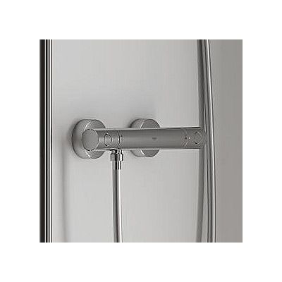 Zestaw Grohe Grohtherm 800 Cosmopolitan bateria prysznicowa termostatyczna z zestawem prysznicowym Vitalio SmartActive 130 Cube chrom (34765000, 26596000)