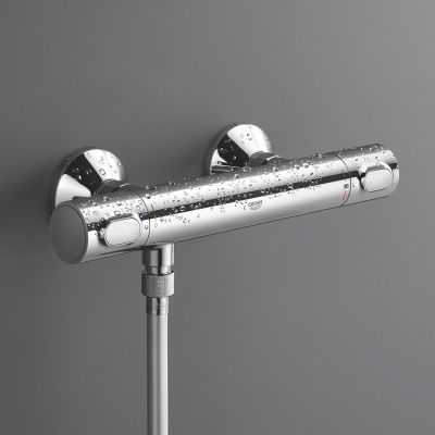 Grohe Precision Flow bateria prysznicowa ścienna termostatyczna z zestawem prysznicowym Vitalio Start System 250 chrom ( 26680001, 34840000)