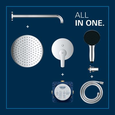 Grohe Start zestaw prysznicowy podtynkowy z deszczownicą chrom 25292000