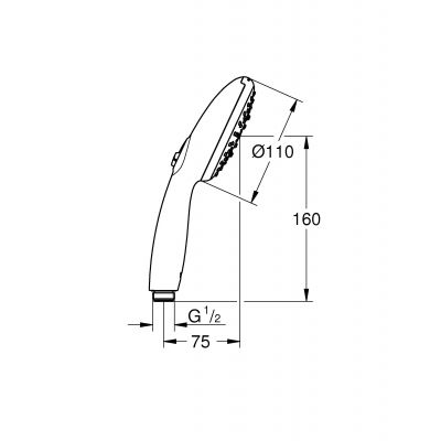 Grohe Vitalio Start 110 III słuchawka prysznicowa chrom 26031001