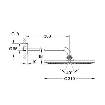 Zestaw Grohe Essence bateria podtynkowa z deszczownicą i zestawem prysznicowym grafit (24058AL1, 26066AL0, 28362A00, 27074AL0, 35600000, 27057AL0, 26574AL0)