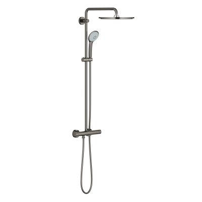 Grohe Euphoria zestaw prysznicowy ścienny termostatyczny z deszczownicą Hard Graphite 26075A00