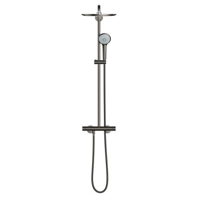 Grohe Euphoria zestaw prysznicowy ścienny termostatyczny z deszczownicą Hard Graphite 26075A00