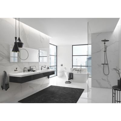 Grohe Euphoria zestaw prysznicowy ścienny termostatyczny z deszczownicą Brushed Hard Graphite 26075AL0