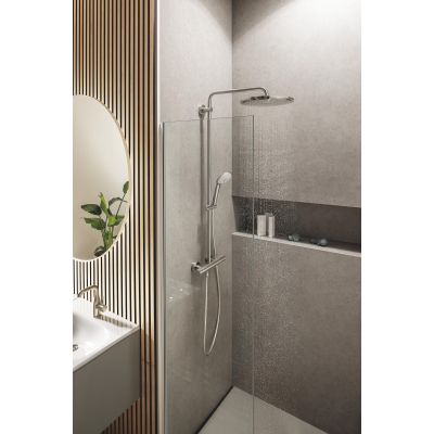 Grohe Euphoria System 310 zestaw prysznicowy ścienny termostatyczny z deszczownicą stal nierdzewna 26075DC0