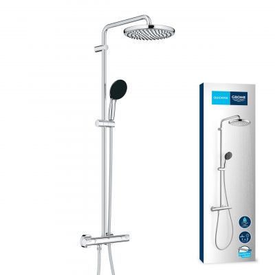 Grohe Vitalio Start System 250 zestaw prysznicowy ścienny termostatyczny z deszczownicą chrom 26677001