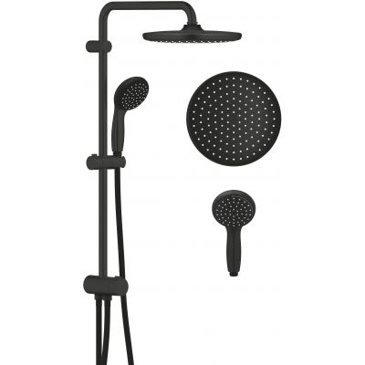 Grohe Vitalio Start System zestaw prysznicowy ścienny z deszczownicą czarny 266802430