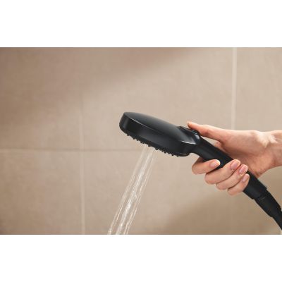 Grohe Vitalio Comfort 250 zestaw prysznicowy ścienny termostatyczny z deszczownicą czarny mat 266962431