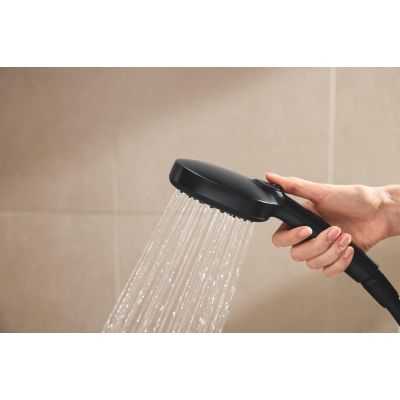 Grohe Vitalio Comfort 250 zestaw prysznicowy ścienny termostatyczny z deszczownicą czarny mat 266962431