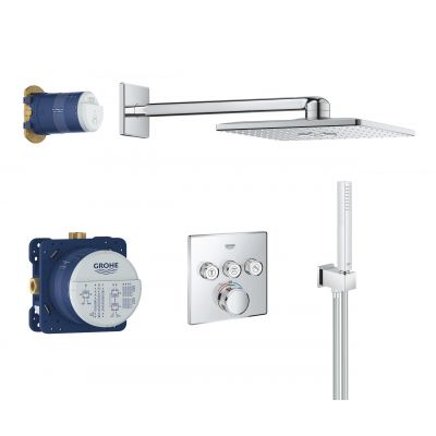 Grohe Grohtherm SmartControl zestaw prysznicowy podtynkowy termostatyczny z deszczownicą chrom 34706000
