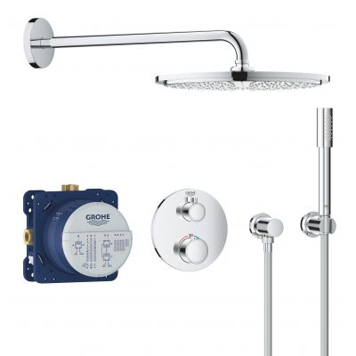 Grohe Grohtherm zestaw prysznicowy podtynkowy termostatyczny z deszczownicą StarLight Chrome 34731000