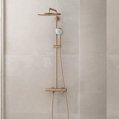 Grohe Euphoria System 310 zestaw prysznicowy ścienny termostatyczny z deszczownicą brushed warm sunset 26075DL0