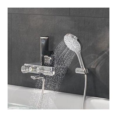 Zestaw Grohe Essence bateria wannowo-prysznicowa ścienna z zestawem prysznicowym chrom (33624001, 22112000, 26574000, 27074000)