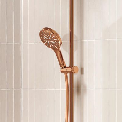 Zestaw Grohe Lineare bateria wannowo-prysznicowa podtynkowa z deszczownicą i zestawem prysznicowym Brushed Warm Sunset  (24064DL1, 26066DL0, 28388DA1, 26658DL0, 26574DL0)