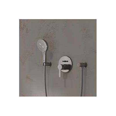 Zestaw Grohe Essence wannowo-prysznicowy podtynkowy z deszczownicą i kompletem natryskowym grafit (24058AL1, 26066AL0, 28362A01, 26658AL0, 26574AL0)