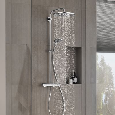 Grohe Vitalio Joy XXL zestaw prysznicowy ścienny termostatyczny z deszczownicą chrom 26400001
